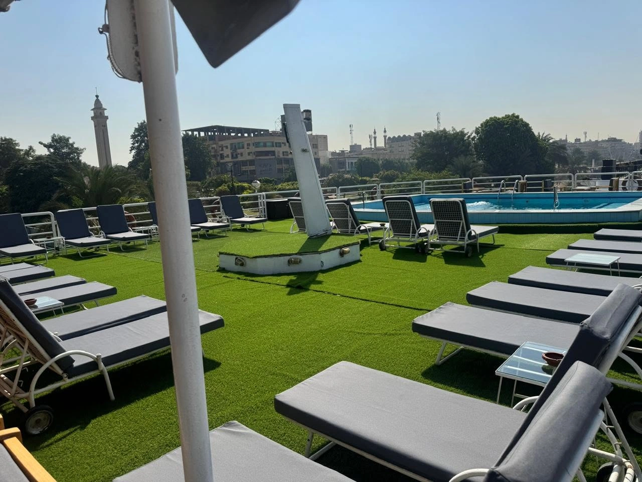 Sun deck of the MS Sultan Hassan Nile Cruise Nile cruise